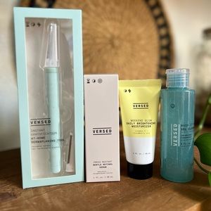 Lot of VERSED Skincare (Retinol, Moisturizer, Cleanser, Dermaplaner)
